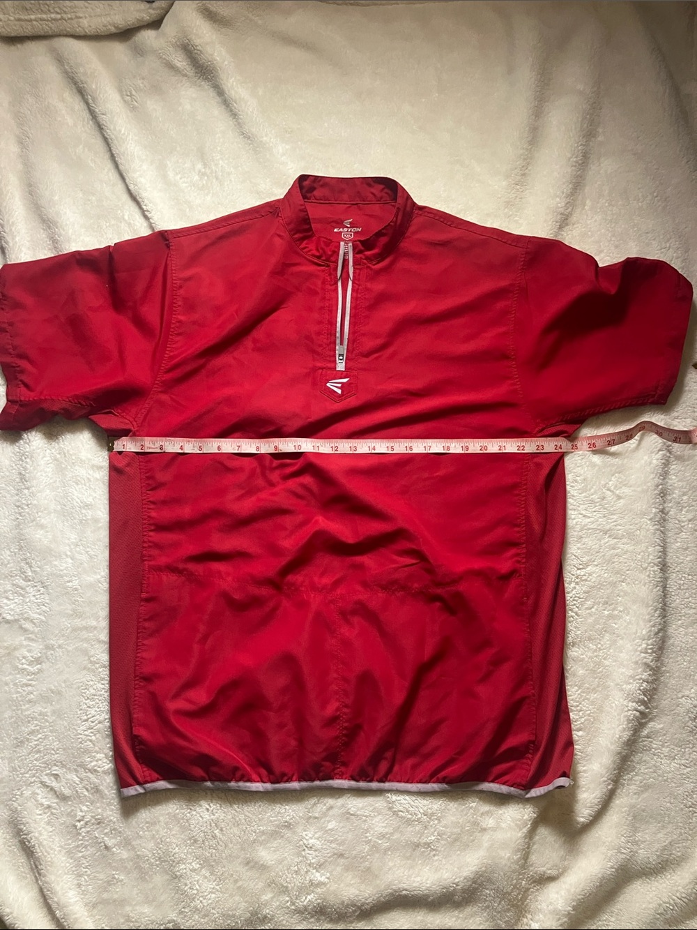 Easton Red Half-Zip Athletic Short-Sleeve Pullover